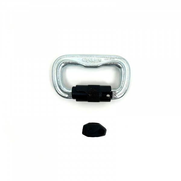 Stahl-Karabiner FORAS + Antitwist (unmontiert)